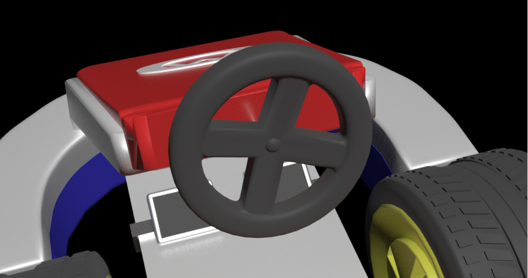 3d render of mario kart