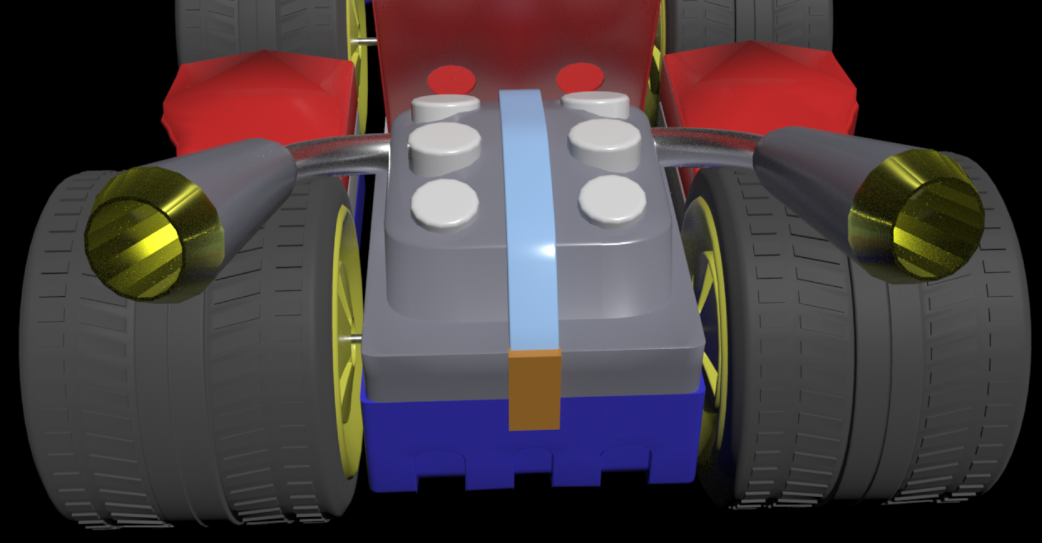 3d render of mario kart