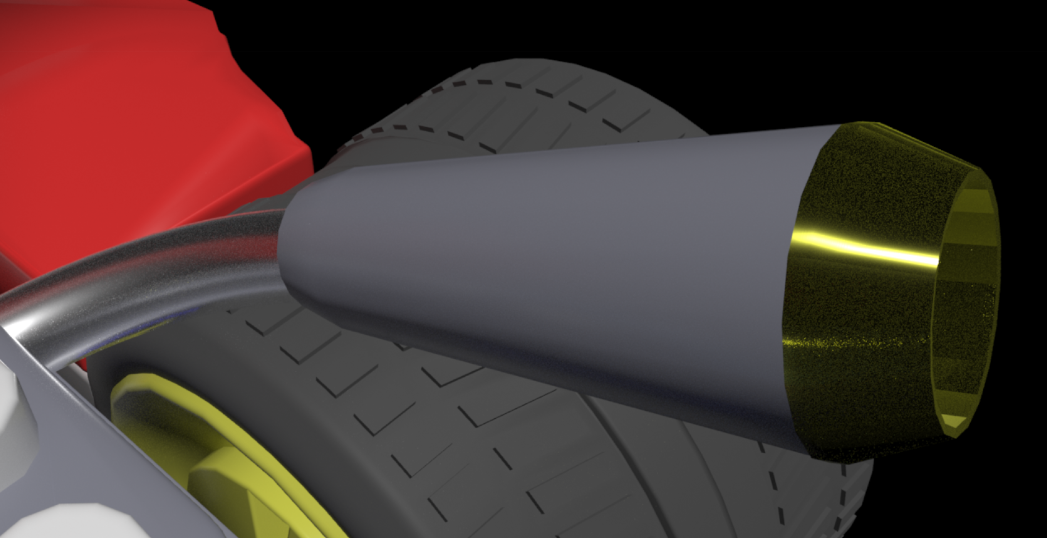 3d render of mario kart